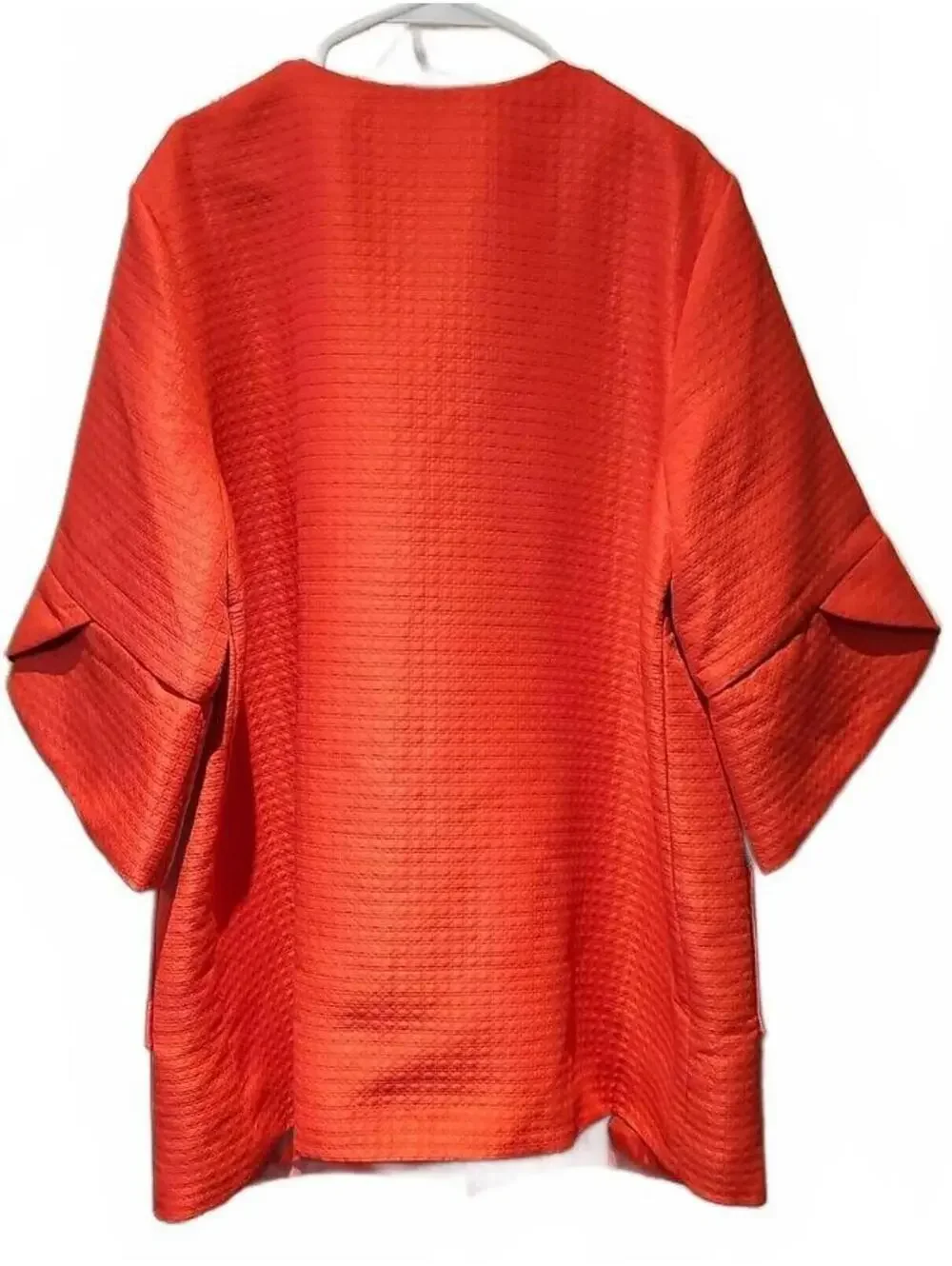 Jessica London Blazer Cardigan  Women size 24W  Color Coral 2 Pockets 3/4 Sleeve - Picture 7 of 7